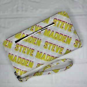 Steve Madden Men's Bag with White and Yellow Print